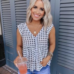 Vici black and white checked shirt